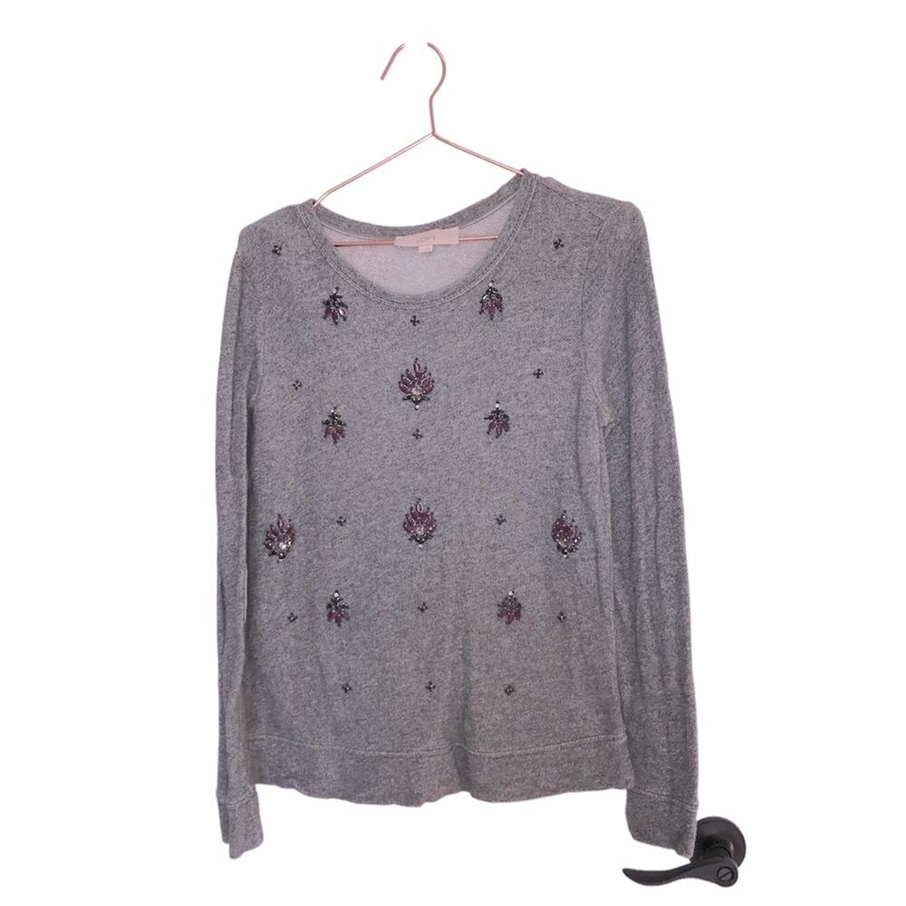 LOFT EMBELLISHED SWEATER size XS